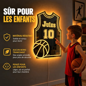 Maillot lumineux basket sans danger pour une chambre d'enfant